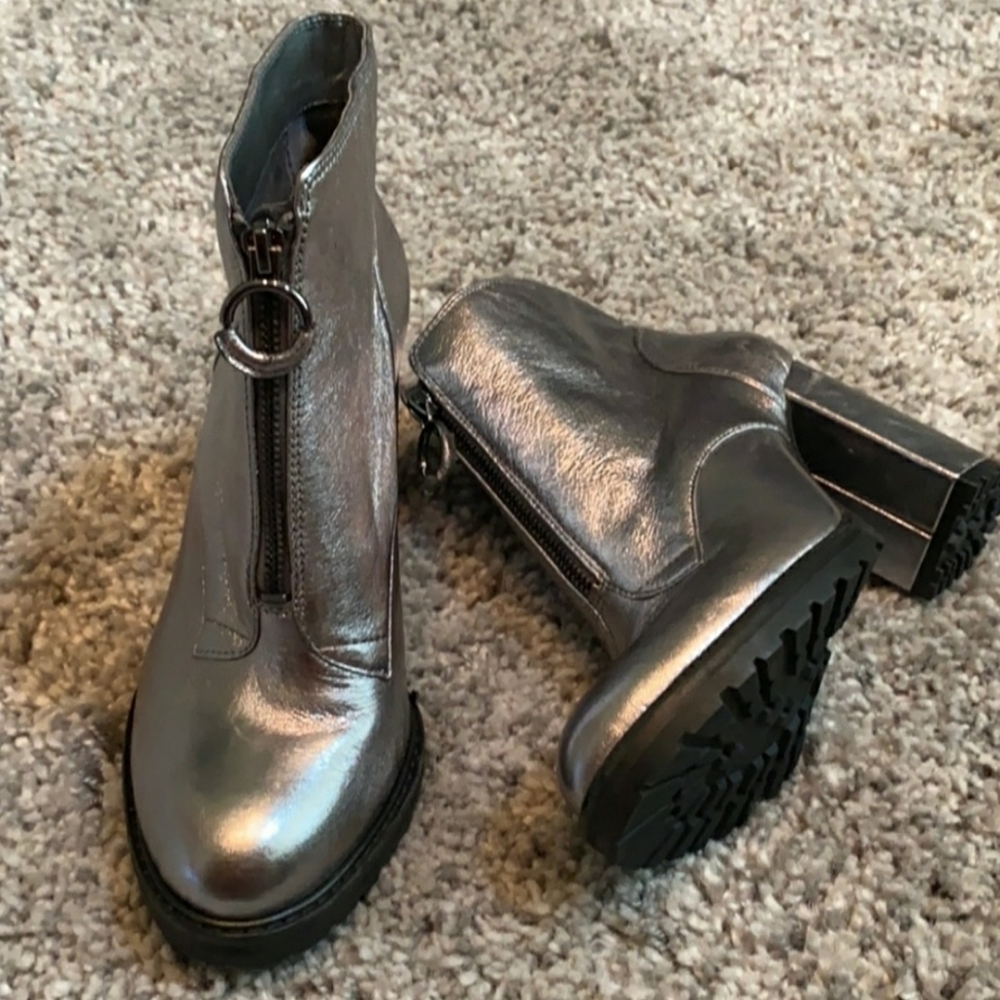 Gianni Bini Booties - Silver - Size 8